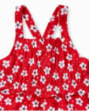 Macacão de malha vermelho de menina Coleção Hey Sushi