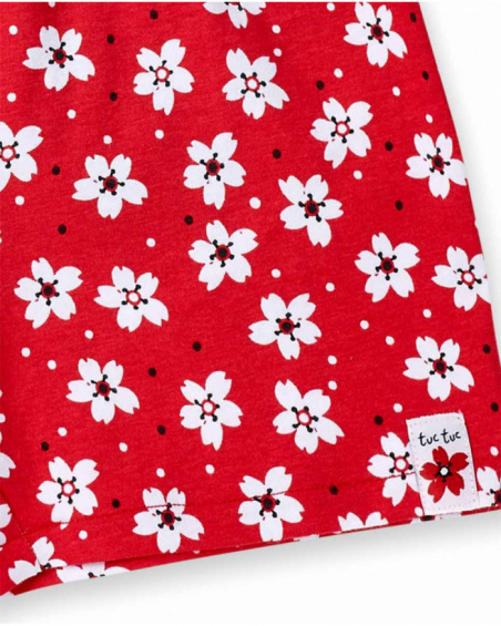 Macacão de malha vermelho de menina Coleção Hey Sushi