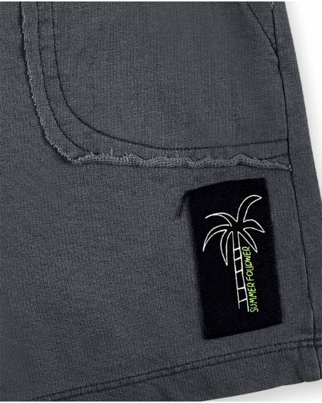 Calções bermudas de malha cinzenta para menino Coleção Tenerife