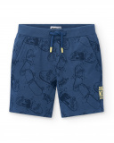 Bermuda de malha azul menino Coleção Skating World