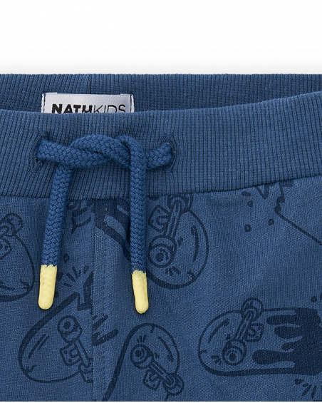 Bermuda de malha azul menino Coleção Skating World