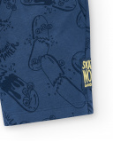 Bermuda de malha azul menino Coleção Skating World