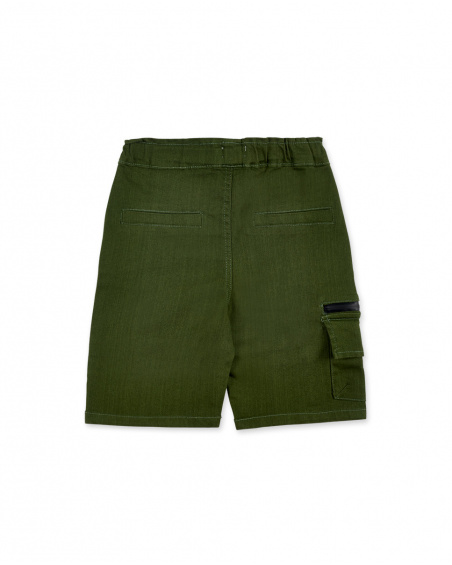 Shorts cargo lisos cáqui para menino Coleção My Plan To Escape