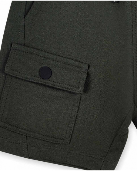 Calções bermudas de malha cinzenta para menino Coleção My Plan