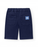 Bermudas lisas azul-marinho para menino Coleção Game Mode