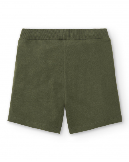 Shorts de malha cáqui para menino Coleção Basics Boy