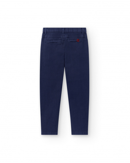 Calça rasteira azul marinho para menino Coleção Kayak Club