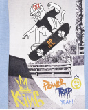 T-shirt de malha azul claro para bebé menino Coleção Skating