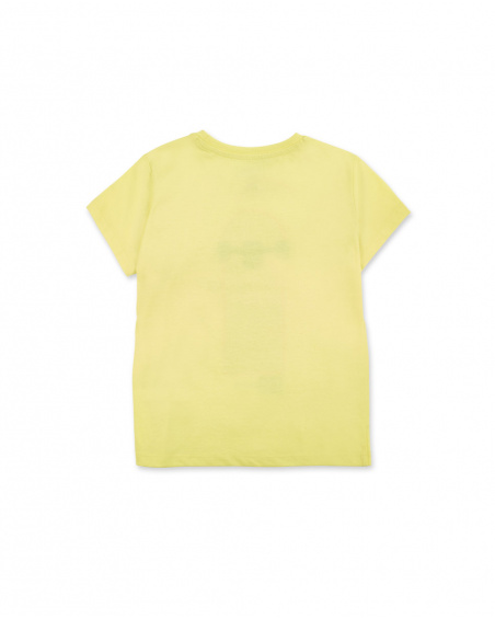 T-shirt amarela de menino em malha Coleção Skating World