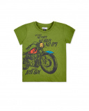 T-shirt cáqui de malha para motociclista para menino Coleção My