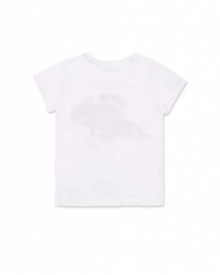 T-shirt camaleão de menino em malha branca Coleção Supernatural
