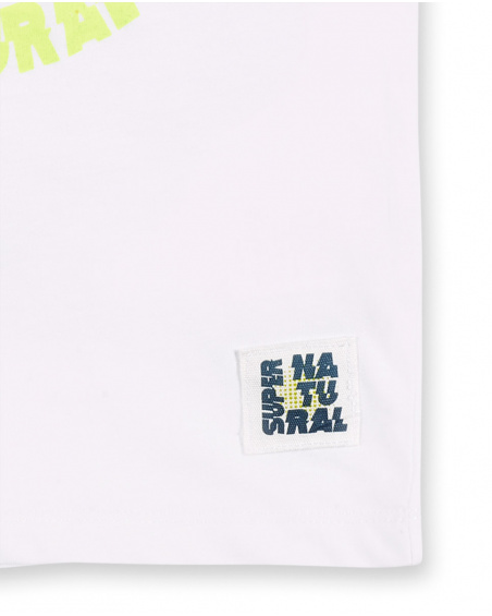 T-shirt camaleão de menino em malha branca Coleção Supernatural