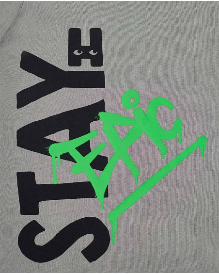 T-shirt de menino em malha cinzenta Coleção Urban Attitude