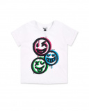 Camiseta emoji branca para menino Coleção Urban Attitude