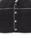 Jaqueta jeans preta de menina Coleção Ultimate City Chic