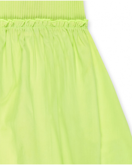 Vestido de malha verde de menina Coleção Neon Jungle