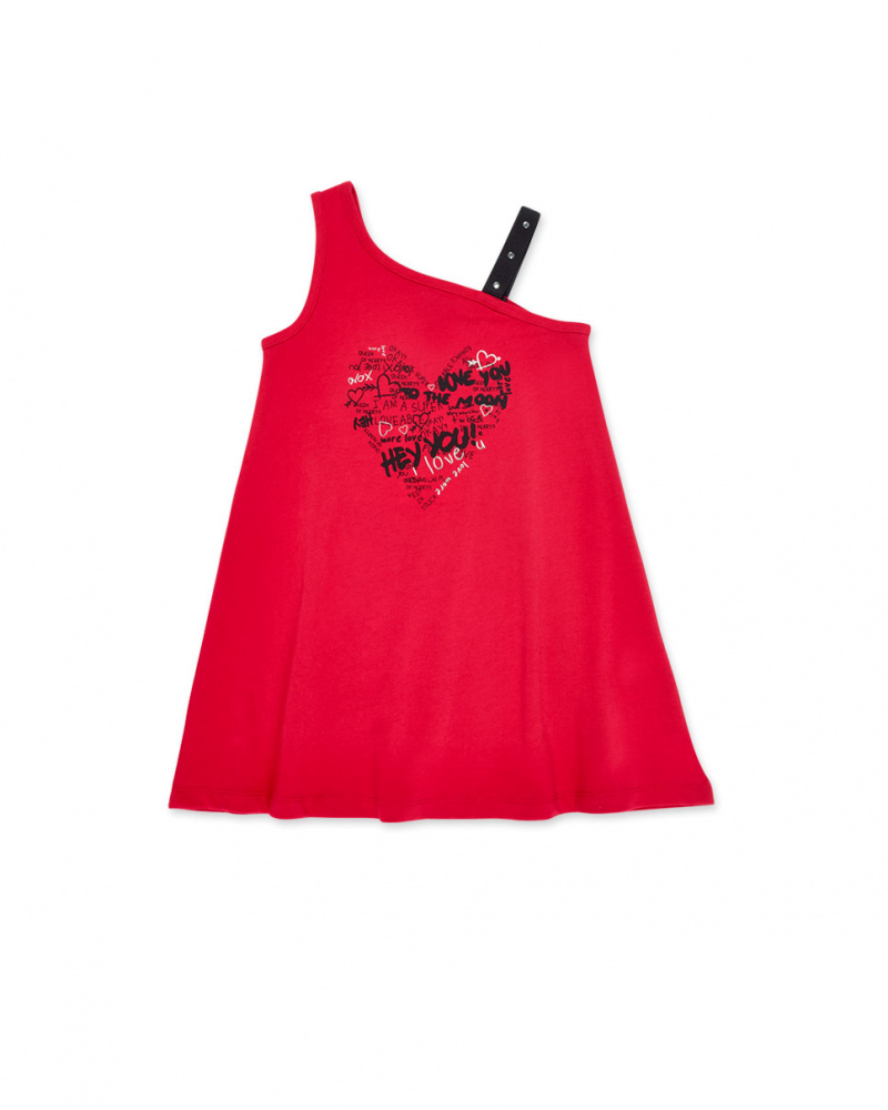 Vestido de malha vermelho de menina Coleção Ultimate City Chic