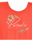 Vestido de malha laranja de menina Coleção Island Life