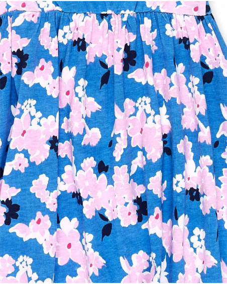 Vestido de malha azul de menina Coleção Carnet De Voyage