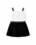 Vestido de malha preto e branco de menina Coleção Summer Vibes