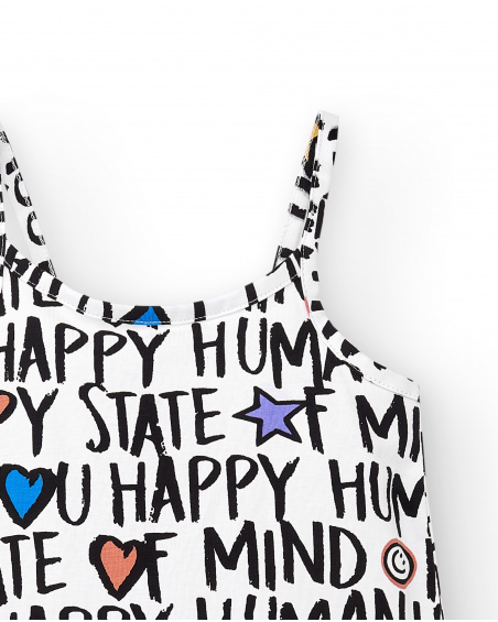 Vestido de malha branco de menina Coleção Summer Vibes