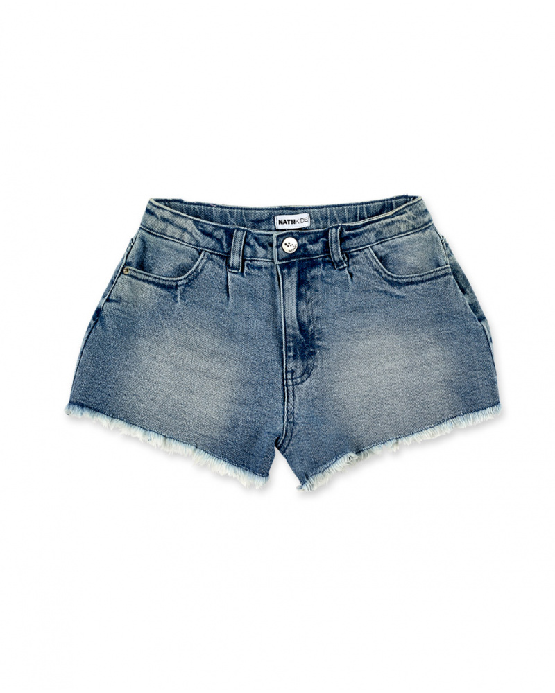 Shorts jeans azul de menina Coleção California Chill