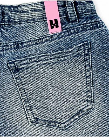 Shorts jeans azul de menina Coleção California Chill