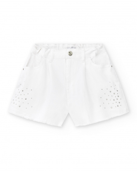 Shorts jeans brancos de menina Coleção Ultimate City Chic