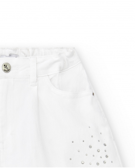 Shorts jeans brancos de menina Coleção Ultimate City Chic