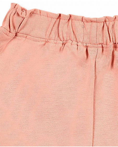 Shorts de malha rosa de menina Coleção Island Life