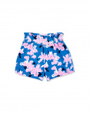 Calções de malha florais azuis de menina Coleção Carnet De