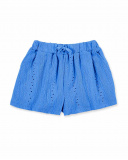 Shorts de malha azul de menina Coleção Carnet De Voyage