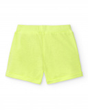 Calções de menina em malha verde lima Coleção Basics Girl
