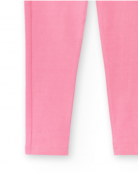 Jeggings de malha rosa de menina Coleção Neon Jungle