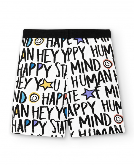 Leggings brancas de ciclismo para menina Coleção Summer Vibes