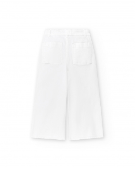 Calça jeans branca de menina Coleção Ultimate City Chic