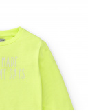 Camisola de malha verde de menina Coleção Neon Jungle