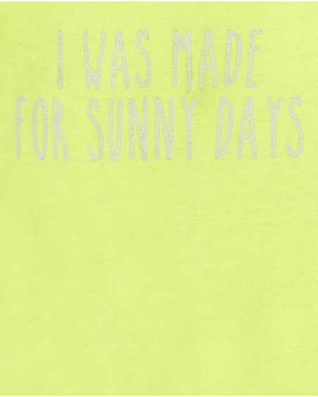 Camisola de malha verde de menina Coleção Neon Jungle