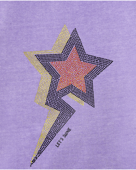 Camisola de malha lilás de menina Coleção Summer Vibes