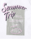 Camisola de malha branca de menina Coleção Carnet De Voyage