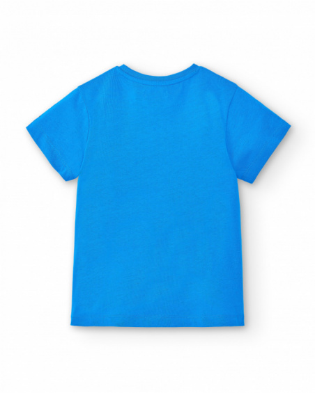 T-shirt de manga curta para menino na coleção azul Tenerife Surf