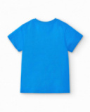 T-shirt de manga curta para menino na coleção azul Tenerife Surf