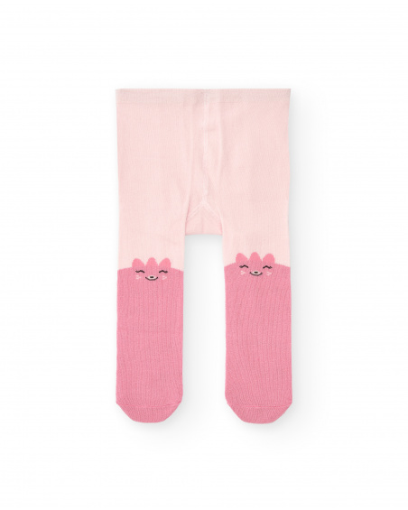 Collants de menina rosa com desenho de ouriço 3D coleção