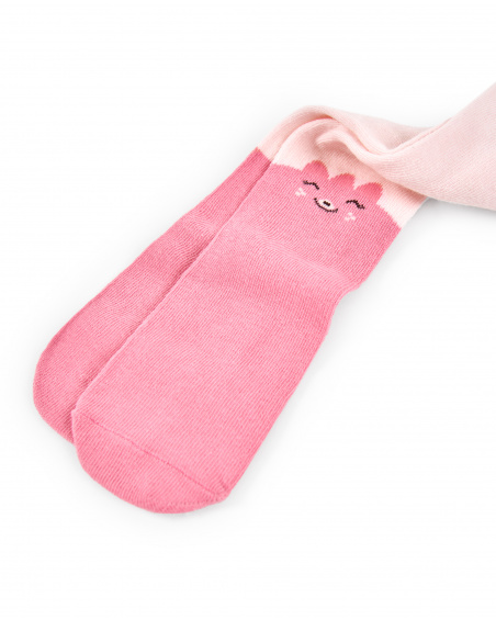 Collants de menina rosa com desenho de ouriço 3D coleção