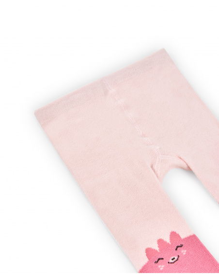 Collants de menina rosa com desenho de ouriço 3D coleção