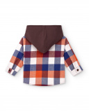Camisa xadrez com capuz para meninos em cores vibrantes coleção Camisa xadrez com capuz para meninos em cores vibrantes coleção