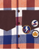 Camisa xadrez com capuz para meninos em cores vibrantes coleção Camisa xadrez com capuz para meninos em cores vibrantes coleção