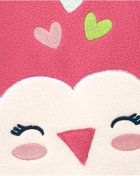 Lenço rosa com desenho de pássaro para meninas da coleção Freezy
