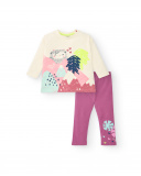 Conjunto de camiseta e leggings estampadas para menina da Conjunto de camiseta e leggings estampadas para menina da