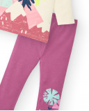Conjunto de camiseta e leggings estampadas para menina da Conjunto de camiseta e leggings estampadas para menina da